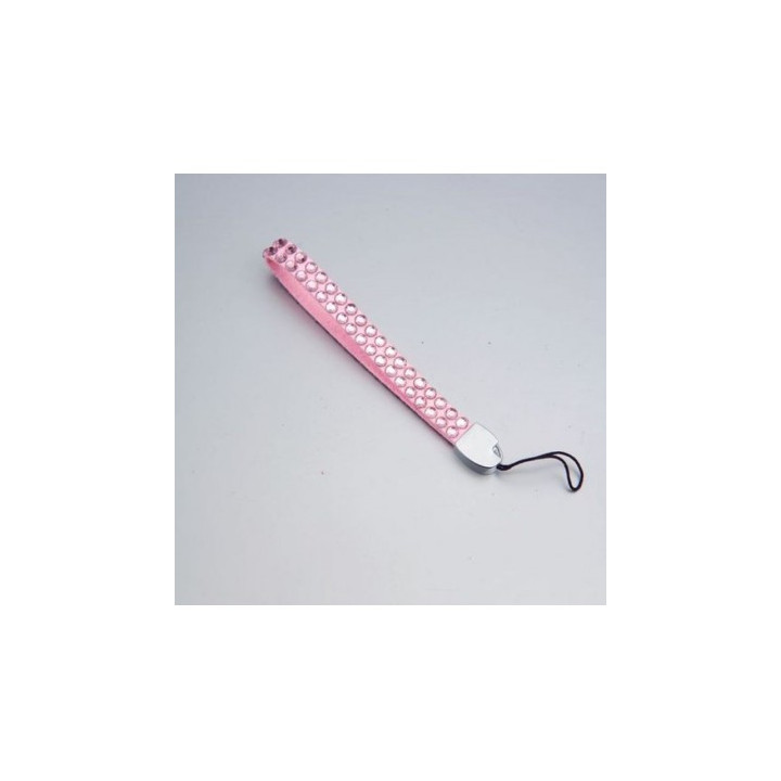 PORTA CELLULARE IN VELLUTO ROSA CON STRASS mm 100x10