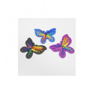 PENDENTE IN LEGNO A FORMA DI FARFALLA COLORI ASSORTITI 64x54 mm spessore 4 mm