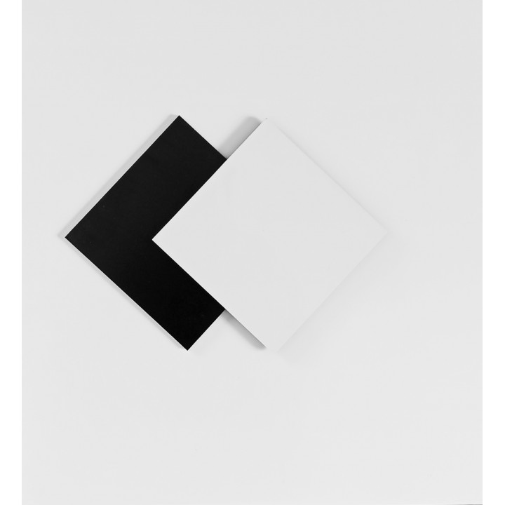 HDF 120X120 cm SPESSORE 3 mm QUADRATO ANGOLO VIVO , PER LA SUBLIMAZIONE, RETRO NERO