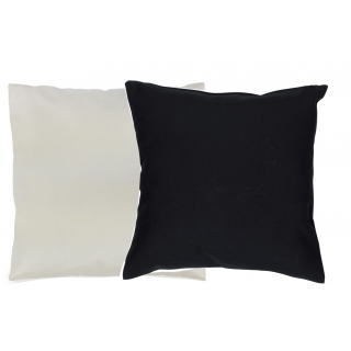 CUSCINO RASO BIANCO/NERO 40x40 cm PER LA SUBLIMAZIONE
