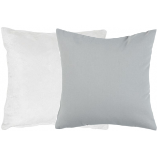CUSCINO RASO BIANCO/GRIGIO 40x40 cm PER LA SUBLIMAZIONE