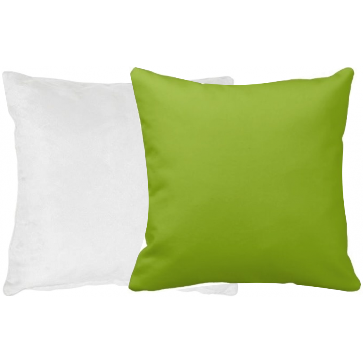 CUSCINO RASO BIANCO/LIME 40x40 cm PER LA SUBLIMAZIONE