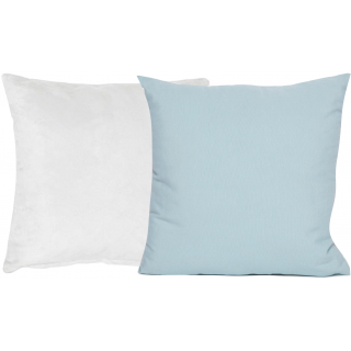 CUSCINO IN MICROFIBRA BIANCO/AZZURRO 40x40 cm PER LA SUBLIMAZIONE 100% POLIESTERE