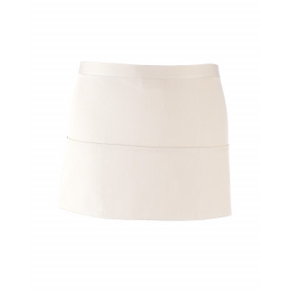 GREMBIULE BIANCO PUB CORTO 3 TASCHE 48X35 CM 65%POLIESTERE 35%COTONE