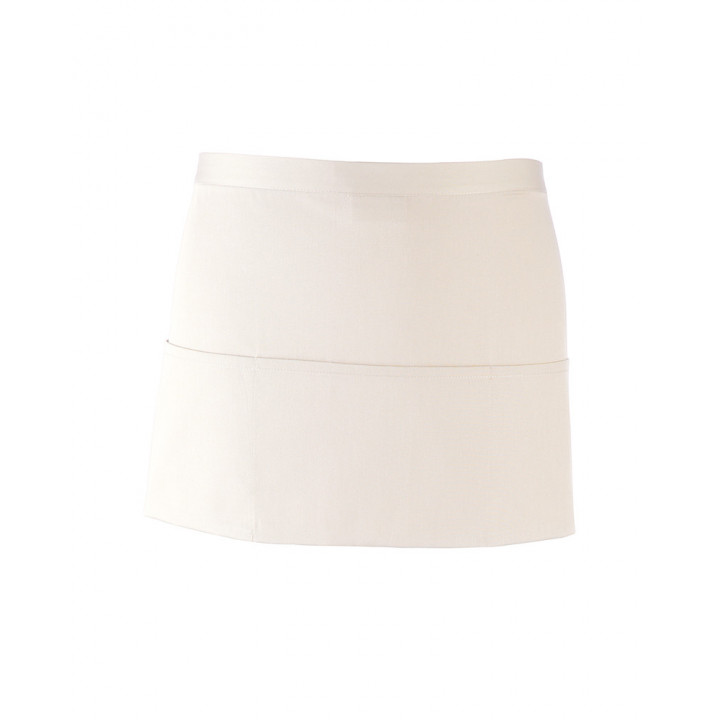 GREMBIULE BIANCO PUB CORTO 3 TASCHE 48X35 CM 65%POLIESTERE 35%COTONE