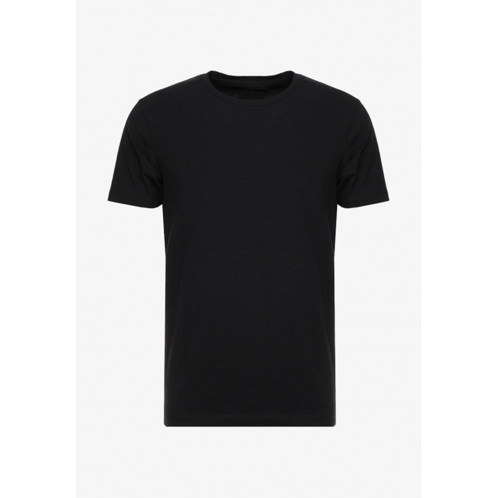 MAGLIA NERA UOMO MANICA CORTA GIROCOLLO 100% COTONE "XXL"