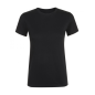 MAGLIA NERA DONNA MANICA CORTA 100% COTONE "L"