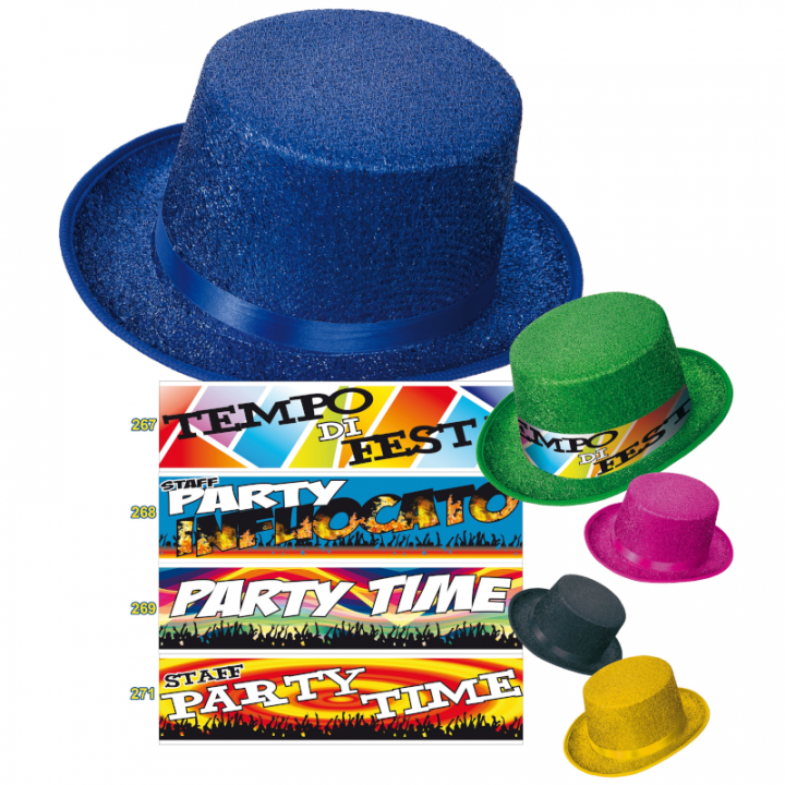 SET CAPPELLI FESTA COLORI ASSORTITI