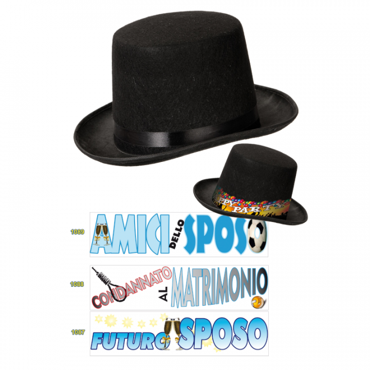 CAPPELLO NERO CILINDRO
