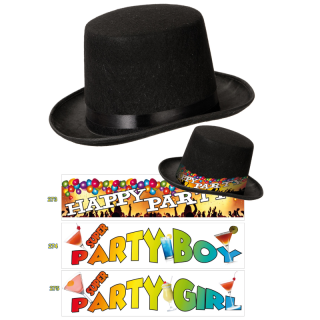 CAPPELLO NERO CILINDRO