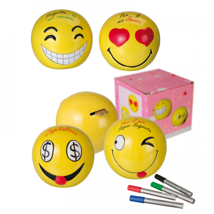 SALVADANAIO SMILE 4 VARIANTI