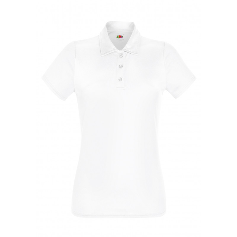 PERFORMACE POLO DONNA WHITE 100%POLIESTERE "L"