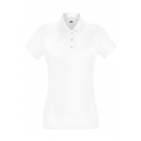 PERFORMACE POLO DONNA WHITE 100%POLIESTERE "L"