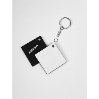 MEDAGLIA ROMBO IN HDF 4x4 cm SPESSORE  3 mm, RETRO NERO PER LA SUBLIMAZIONE
