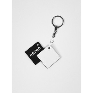 MEDAGLIA ROMBO IN HDF 4x4 cm SPESSORE  3 mm, RETRO NERO PER LA SUBLIMAZIONE