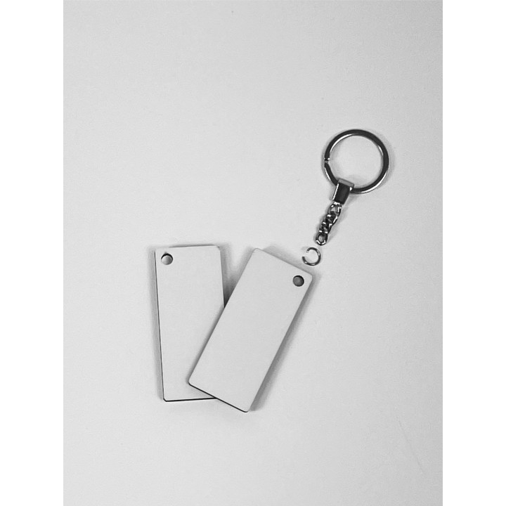 HDF 7x3 cm SPESSORE 3 mm  PORTACHIAVI RETTANGOLARE RETRO BIANCO