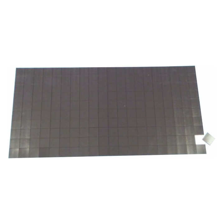 200 MAGNETI ADESIVI 10x20 SPESSORE  1,2 mm su foglio