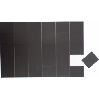 30 MAGNETI ADESIVI 40x50 SPESSORE  1,2 mm su foglio