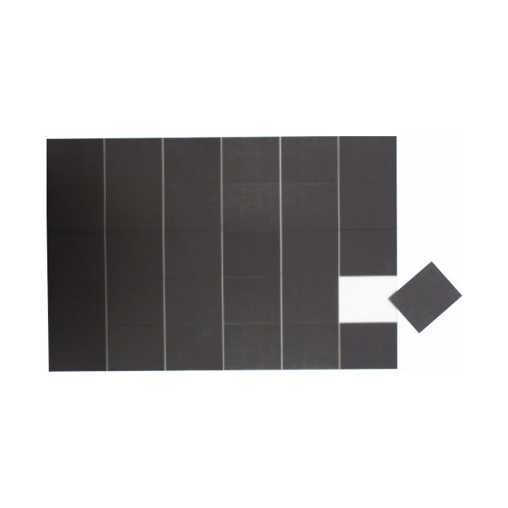 30 MAGNETI ADESIVI 40x50 SPESSORE  1,2 mm su foglio