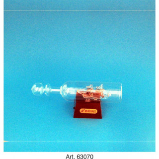 BOTTIGLIA CON BARCA PICCOLA + LED 21x8 cm