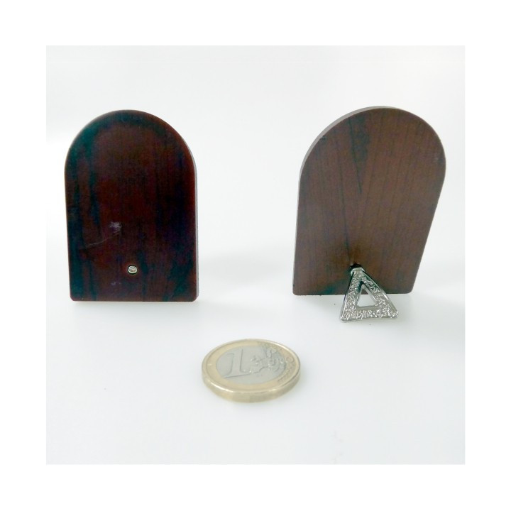 PANNELLO LEGNO LUCIDO ASSORTITI PICCOLI CON PIEDINO IN METALLO