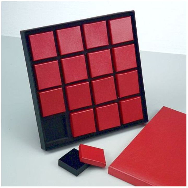 ESPOSITORE SCATOLINA NERA/ROSSA PICCOLA CON SPUGNA