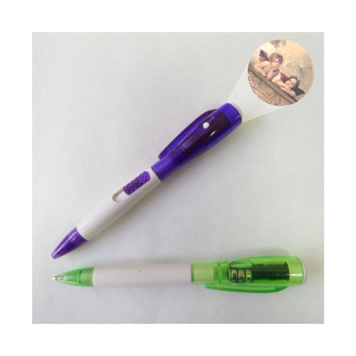 PENNA IN PLASTICA CON IMMAGINE RAFFAELLO INSERITA