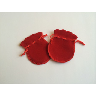 SACCHETTO IN VELLUTO ROSSO cm 7x9H