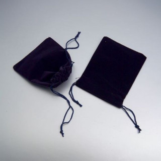 SACCHETTO IN VELLUTO BLU MISURA 9x8 cm