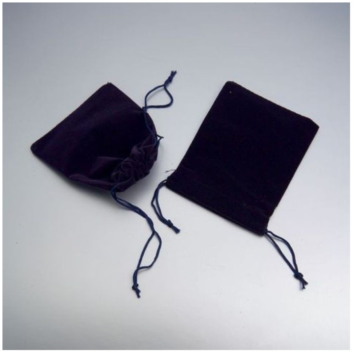 SACCHETTO IN VELLUTO BLU MISURA 9x8 cm