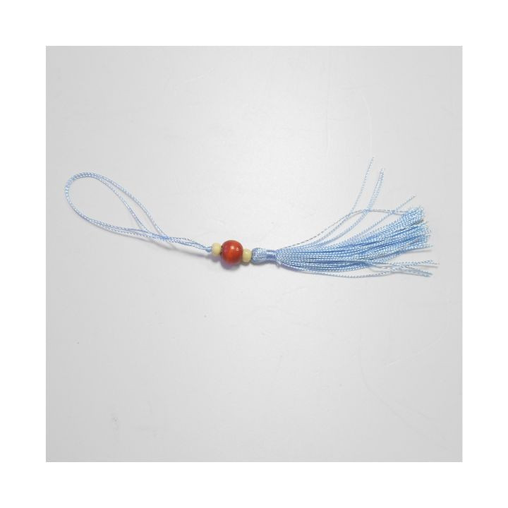 FIOCCHETTO DECORO CON GRANO LEGNO COLORE AZZURRO. Confezione da 100 PZ.