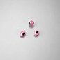 PERLE IN PLASTICA OCCHI DI LINCE COLORE ROSA 6x8 mm -  Confezione da 1000 PZ.