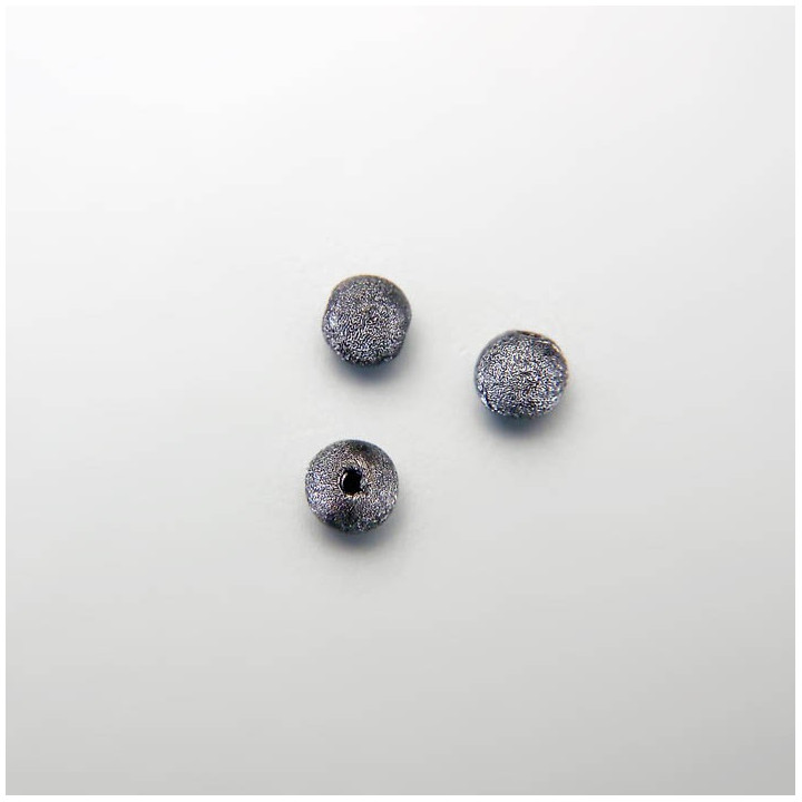 SFERE PLASTICA CON BRILLANTINI Ø 6 mm COLORE  ANTRACITE. Confezione da 1 KG.