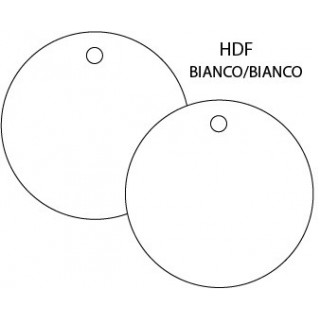 HDF TONDO diametro 7 cm SPESSORE  3 mm RETRO BIANCO, PER LA SUBLIMAZIONE