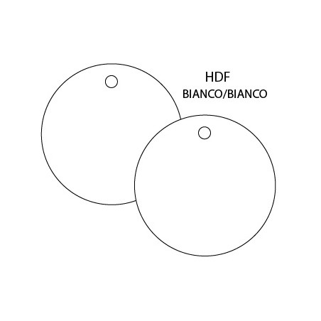 HDF TONDO diametro 7 cm SPESSORE  3 mm RETRO BIANCO , PER LA SUBLIMAZIONE