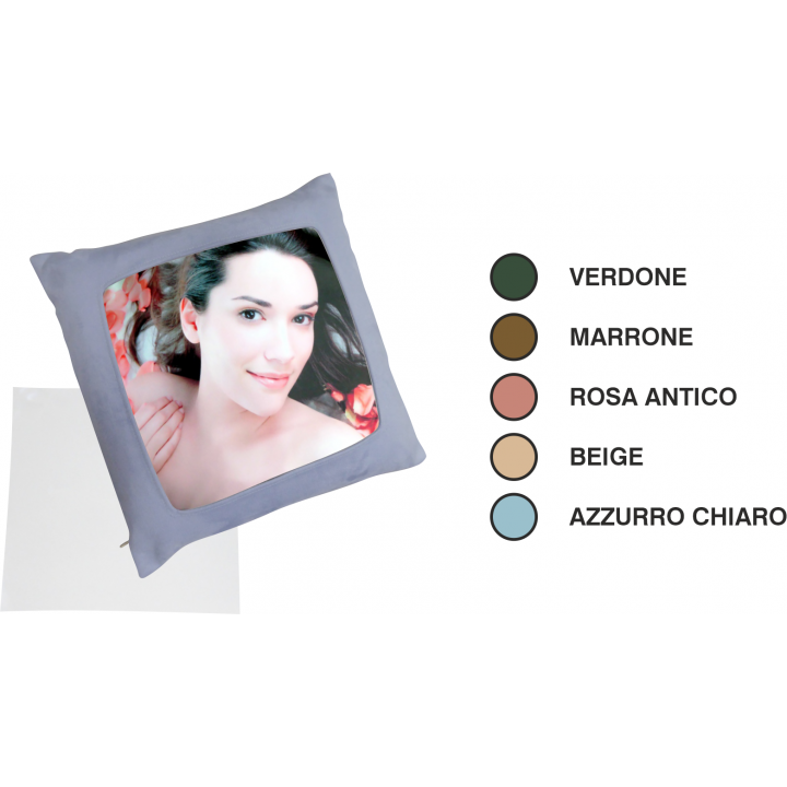 FODERA 45x45 cm TESSUTO EFFETTO VELLUTO QUADRATO SIMILPELLE DA SUBLIMARE
