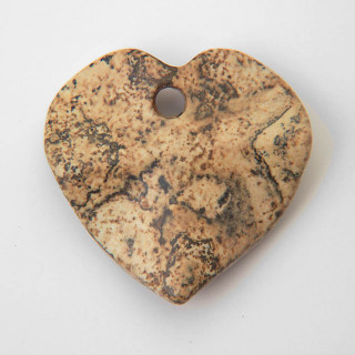 PENDENTE CUORE ONDULATO GRANDE PIETRE ASSORTITE