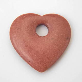 PENDENTE CUORE BOMBATO GRANDE PIETRE ASSORTITE