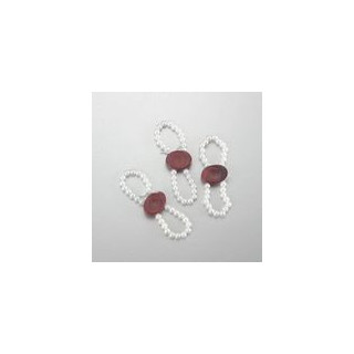 ANELLO CON GRANI PLASTICA  Ø 4 CON INCAVO DA PERSONALIZZARE. Confezione da 50 PZ.