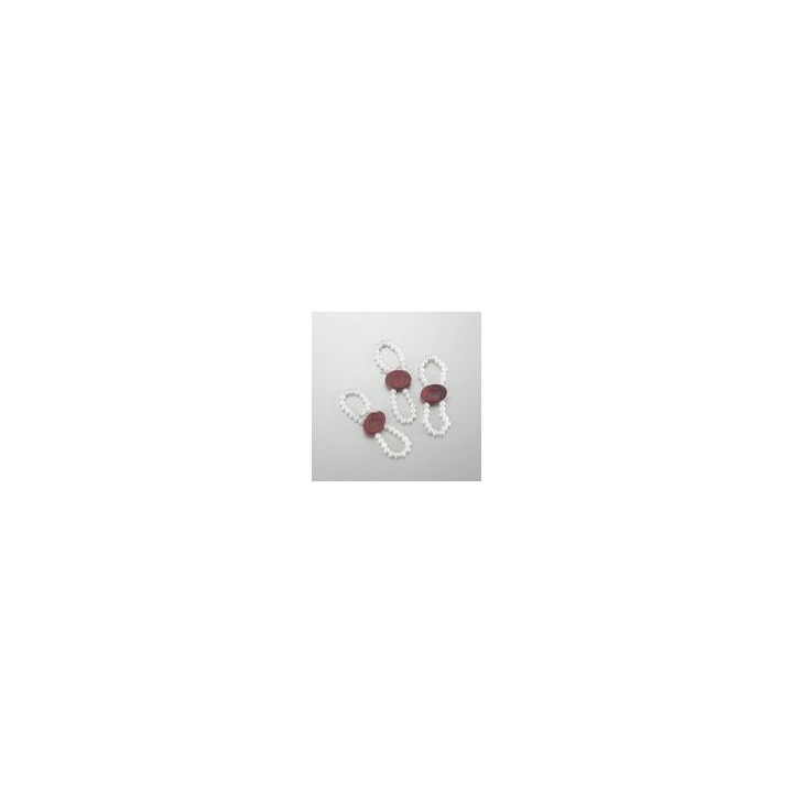 ANELLO CON GRANI PLASTICA  Ø 4 CON INCAVO DA PERSONALIZZARE. Confezione da 50 PZ.