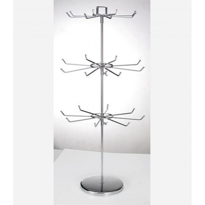 ESPOSITORE DA TAVOLO 3PIANIx8ATTACCHI cm 28x28x54 H