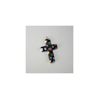 CROCE DI MURRINA GRANDE NERO 20x33 mm