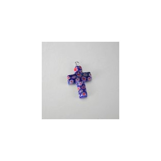 CROCE DI MURRINA MEDIA BLU 17x28 mm. Confezione da 50 PZ.