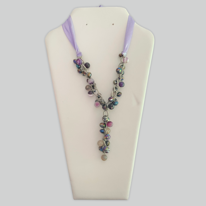 COLLANA PIETRA NATURALE E SEMICRISTALLI 6 PEZZI