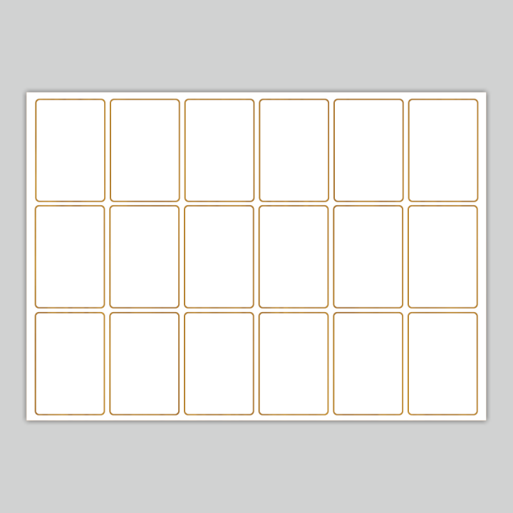 18 TESSERE RETTANGOLARI BORDI LISCI 79x58 mm IN MDF SUBLIMABILE SU PANNELLO 25x35 cm SPESSORE  3 mm