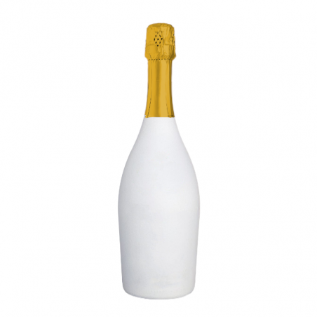 Prosecco Extra Dry l. 0,75 - Bottiglia Bianca con Corona in Velluto Nero e Strass in Cristallo