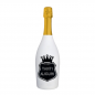 Prosecco Extra Dry l. 0,75 - Bottiglia Bianca con Corona in Velluto Nero e Strass in Cristallo