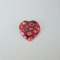 CUORE DI MURRINA ROSSO - misura 20x21 mm x CROCERA CON 3 BUCHI DA 1 mm