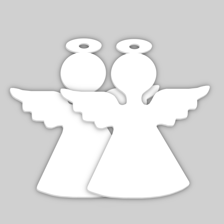 Angeli in hdf bianco/bianco 83x80x3 mm