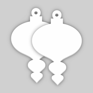Palla pendente in HDF bianco/bianco 100x75x3 mm
